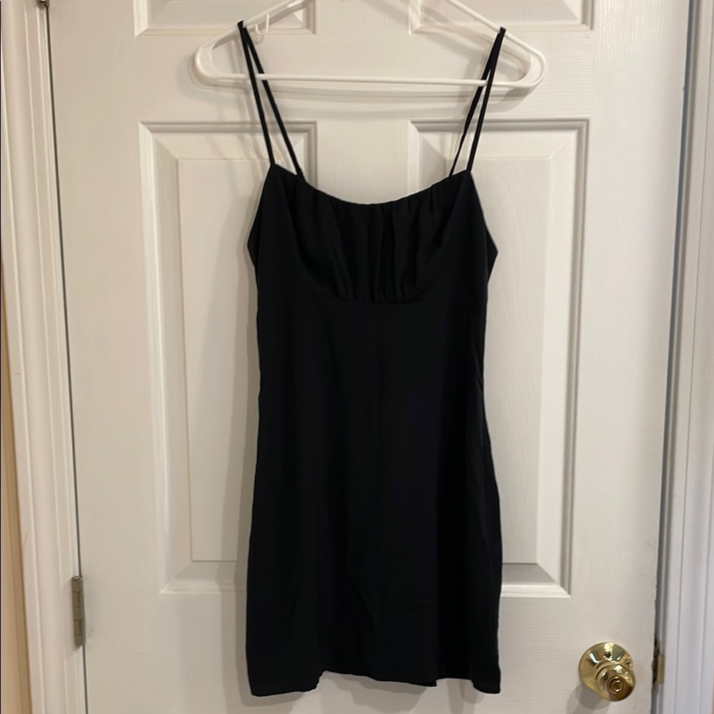 Abercrombie & Fitch Black Mini Spaghetti Strap Dress